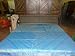 Golden Blue Silk Sari Bedding Bedspread Sofa Throw King Bed Cover 90x108