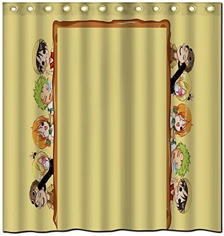 JIANGNANHOT One piece (2) The Bathroom Waterproof Polyester Fabric Shower Curtain custom