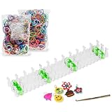Chromo Inc&reg; Starburst Loom Band Kit with Loom Board, 600 Xtra Strength Loom Bands, 6 Assorted Charms, S-Clips and Loom Tool in Retail Packaging
