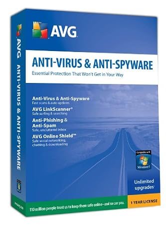 AVG Antivirus+Antispyware 9.0 1 Yr