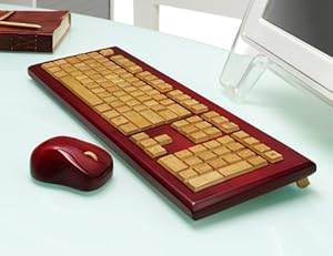 Artis Clavier et souris sans fil en bois de bambou Fait &agrave; la main