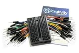 microtivity 170-point Mini Breadboard for Arduino w/ Jumper Wires (Black Edition)