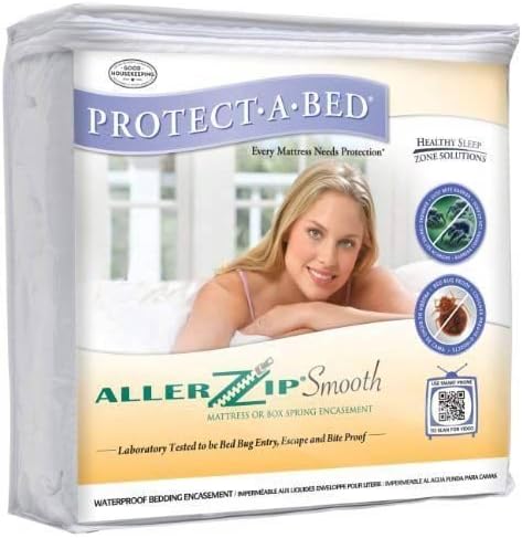 AllerZip Smooth Anti-Allergy &amp; Bed Bug Proof Mattress or Box Spring Encasement - King Size (Depth 4 - 8") by Protect A Bed