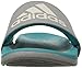 adidas Women's Adilette SC, Solid Grey/Chalk White/Shock Green, 11