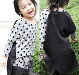 「【2011秋冬 新作】ドット柄 ドルマン袖 カットソー・ロンT／BLOG【韓国子供服】 (120(9))」の画像