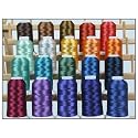 20 Cone Set Polyester Embroidery Thread - Royal Colors