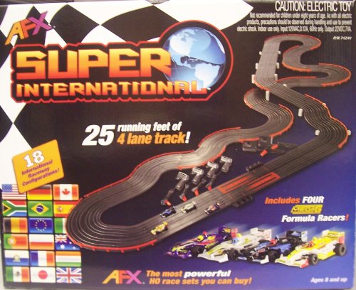AFX 4-Lane Super International Race Set w/Mega 