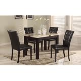 5 Pc Faux Marble Top Dinette Dinning Set , Dining table 4 Chairs