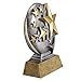 Stars Trophy for Award competitions, Corporate recognitions Events, Schools, Parties, prizes, with 3 Lines of Personalized Custom Text, 5 inches Tall