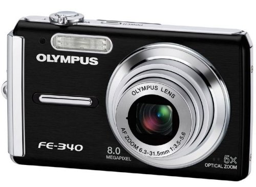 Childrens Toyshop  Electronics : Olympus FE-340 Digital Camera - Black (8.0MP, 5x Optical Zoom) 2.7" LCD
