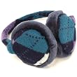 Winter Ski Argyle Earmuff Ear Warmer Adjustable Teal Blue with Multiple Colors