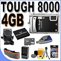 Olympus Stylus Tough-8000 12MP Digital Camera w/ 3.6x Optical IS Zoom (Black) BigVALUEInc 4GB Waterproof Accessory Saver Bundle