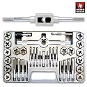 Professional-Grade 40-Piece High-Strength Steel Alloy Tap & Die Hexagon Set - Metric - M3 to M12