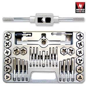 Neiko Professional-Grade 40-Piece High-Strength Steel Alloy Tap and Die Hexagon Set -... by 