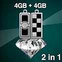 USB Flash Drive Swarov Black 4gb & Chess Black 4gb Memory Card