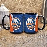 NHL New York Islanders 15-Ounce Black Silhouette Mug (2 Pack)