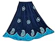 Maxi Skirt Dark Blue Embroidered Stonewashed Rayon Gypsy Skirt Maxi Skirt Dark Blue Embroidered Stonewashed Rayon Gypsy Skirt
