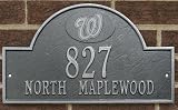 Washington Nationals Pewter and Silver Personalized Address Plaque
