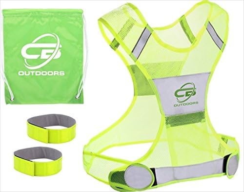 Reflective Vest with 2 Reflective Bands and Carrying Bag. Size: Medium