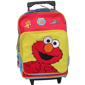 Sesame Street Elmo Large Rolling Backpack Luggage Bag by Legend