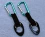 (2) Water Bottle Holders W/Green Aluminum Carabiner Attachments