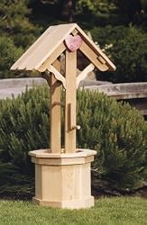WesternRedCedarWoodOutdoorGardenDecorWishingWell