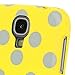 Generic Polka Dots TPU Case for Samsung Galaxy S4 I9500 - Yellow White Dot
