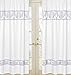 Sweet Jojo Designs 2-Piece Lavender, Gray and White Damask Print Elizabeth Girls Window Treatment Panels