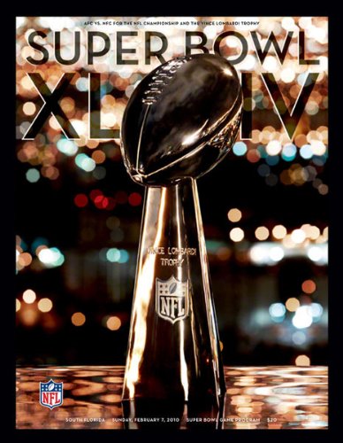 Canvas 36 x 48 Super Bowl XLIV Program Print | Details: 2010, Saints vs Colts