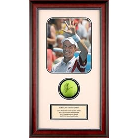 Nikolay Davydenko Autographed Tennis Ball Shadowbox