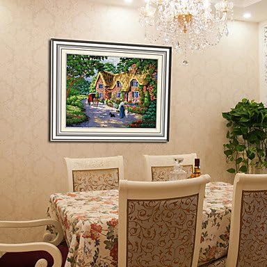 lady canvas painting channel home decoration Diamond Cross Stitch Needlework Wall Home Decor 41*52cm