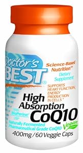 Doctor's Best High Absorption CoQ10 (400 mg), Vegetable Capsules, 60-Count
