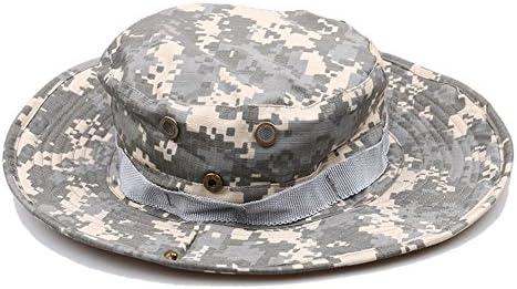 Unisex Fishing Military Bucket Sun Hat Cap Woodland Camo Caps-C