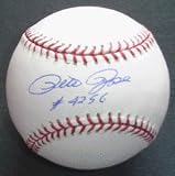 Pete Rose Autographed Official MLB Baseball with 4256 Inscription