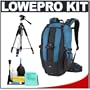 Lowepro Primus Minimus AW Digital SLR Camera Backpack (Arctic Blue) + Tripod + Accessory Kit for Canon Rebel T3, T3i, T1i, T2i, EOS 60D, 5D, 7D, Nikon D3000, D3100, D5000, D5100, D7000, D300s, Olympus Evolt E-5, E-30, E-620 & Sony Alpha A560, A580, A33, A35, A55