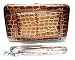 New Brown Alligator Clutch Flat Opera Wallet Purse w/Cell Phone Case