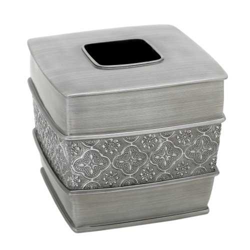 Zenith Products 7059647551 Gatsby Tissue Box Cover, Antique Pewter