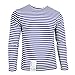 Genuine Russian Paratrooper TELNYASHKA Top - Light Blue Striped Long Sleeved T-Shirt