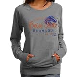 Boise State Broncos Ladies Ash Scoop Neck Fleece Sweatshirt