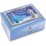 Disney FROZEN Blue Music Box Plays the Melody "Do You Want to Build a Snowman" with Elsa and Olaf by The Bradford Exchange