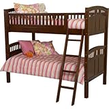 Linon Caitlyn Twin-Size Bunk Beds (Walnut)