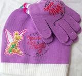 Disney Fairies, Tinkerbell, Discover the Magic, Girl Winter Knit Hat and Gloves Set, Light Purple, Lavender