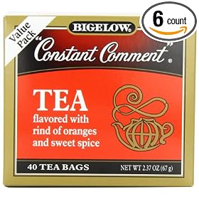 Bigelow Constant Comment Tea, 40-Count Boxes (Pack of 6)