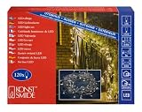 Konstsmide 3039-100 Micro LED Lichterkette (120 warm wei�e Dioden, Multifunktion, 24V Au�entrafo, 3.6W, transparentes Kabel)