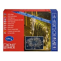 Konstsmide 3039-100 Micro LED Lichterkette (120 warm wei�e Dioden, Multifunktion, 24V Au�entrafo, 3.6W, transparentes Kabel)