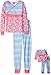 Dollie & Me Girls' Floral and Aztec Mixed Print Snugfit Sleepwear Set