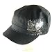 New Pinstripe Cadet Military Embroidered Fitted Hat Cap Black Medium Large