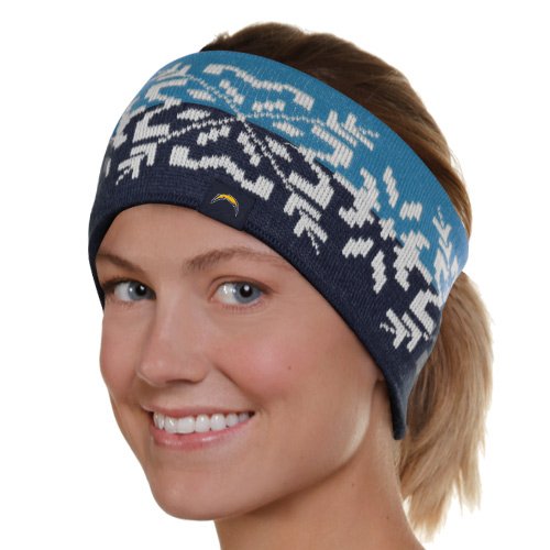Reebok San Diego Chargers Ladies Light Blue-Navy Blue Two-Tone Snowflake Headband