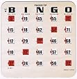 Regal Games 25 Woodgrain / Tan Fingertip Shutter Slide Bingo Cards