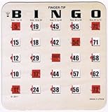 Regal Games 25 Woodgrain / Tan Fingertip Shutter Slide Bingo Cards